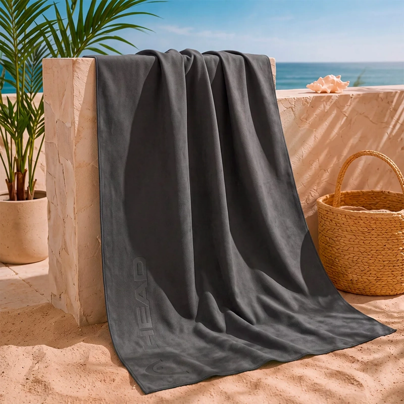 TOALLA DE PLAYA HEAD MICROFIBRA NEGRO - 1