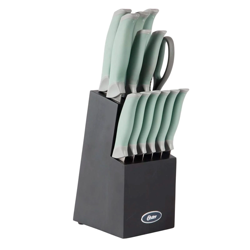 SET CUCHILLOS OSTER LINDBERGH ACERO INOXIDABLE 14 PZS VERDE - 3