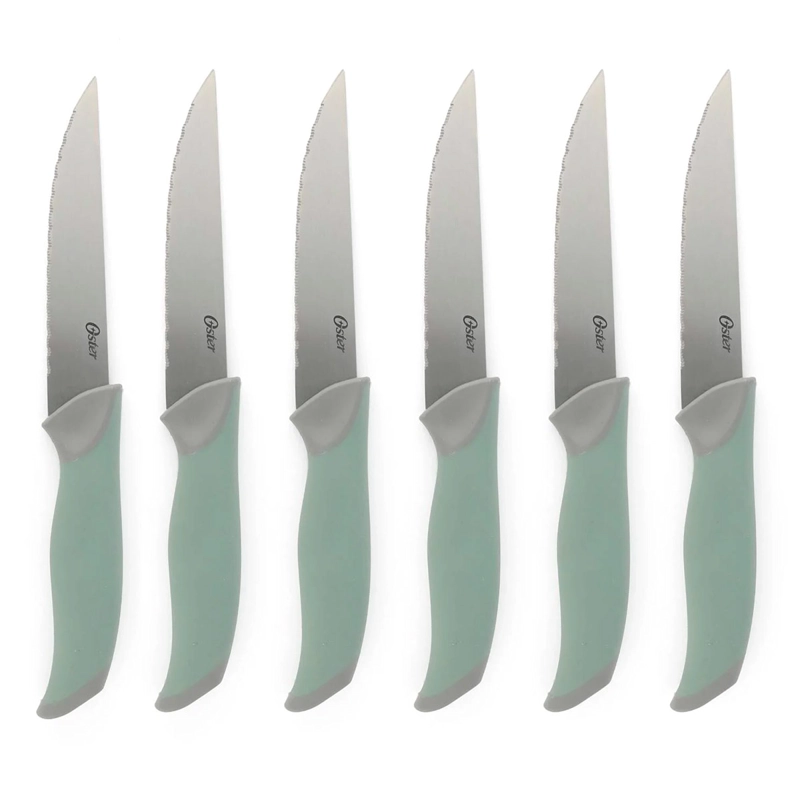 SET CUCHILLOS OSTER LINDBERGH ACERO INOXIDABLE 14 PZS VERDE - 5