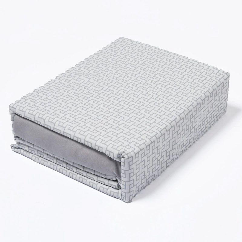 JUEGO DE SÁBANAS RIPLEY HOME 4 FUNDAS KING GEO GRIS - 4