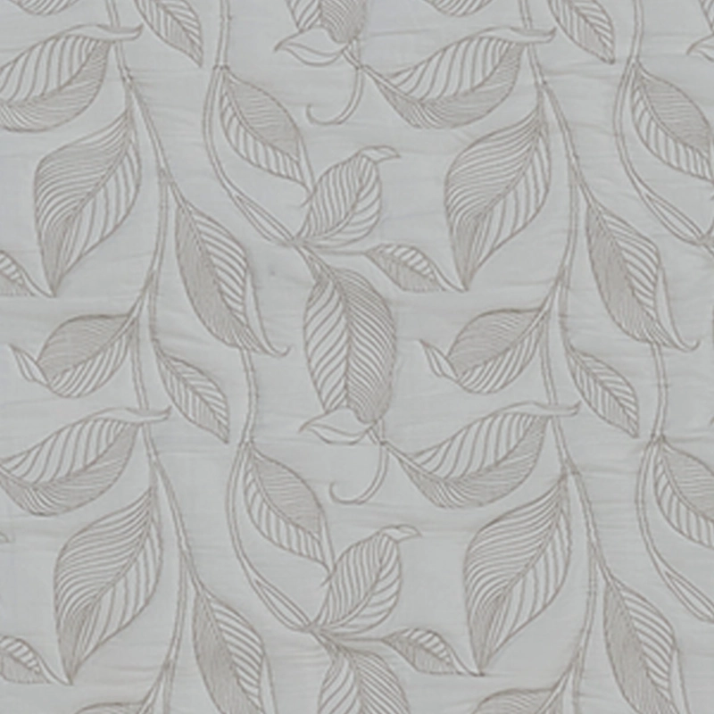 CUBRECAMA RIPLEY HOME JACQUARD SÚPER KING HOJAS TAUPE - 5