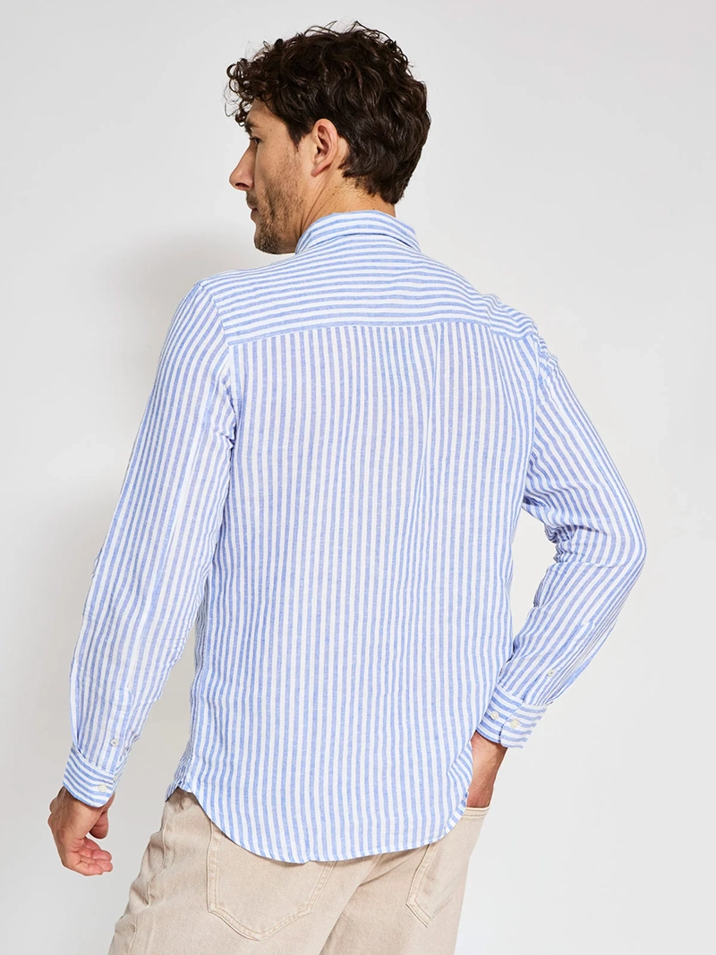 CAMISA HOMBRE MARQUIS LINO MANGA LARGA LÍNEAS - 2