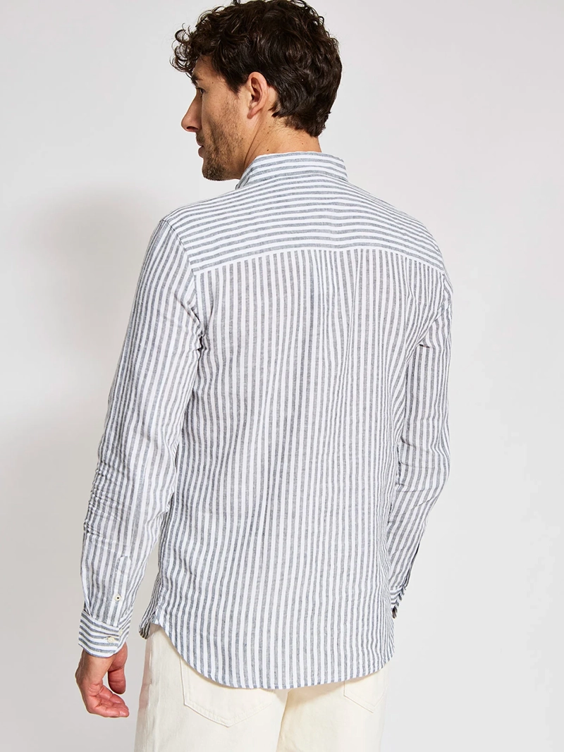 CAMISA HOMBRE MARQUIS LINO MANGA LARGA LÍNEAS - 2