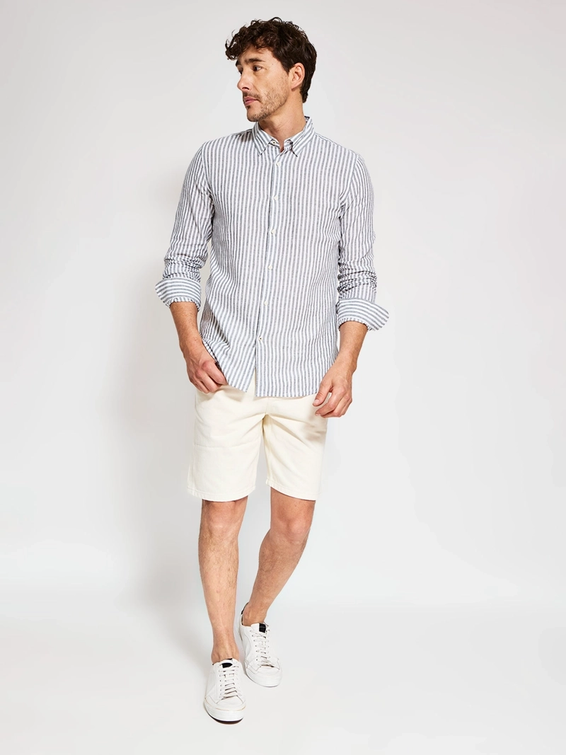 CAMISA HOMBRE MARQUIS LINO MANGA LARGA LÍNEAS - 4