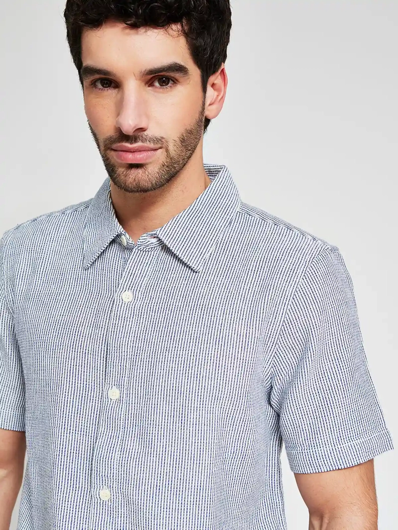 CAMISA HOMBRE MARQUIS ALGODÓN MANGA CORTA TEXTURA - 3