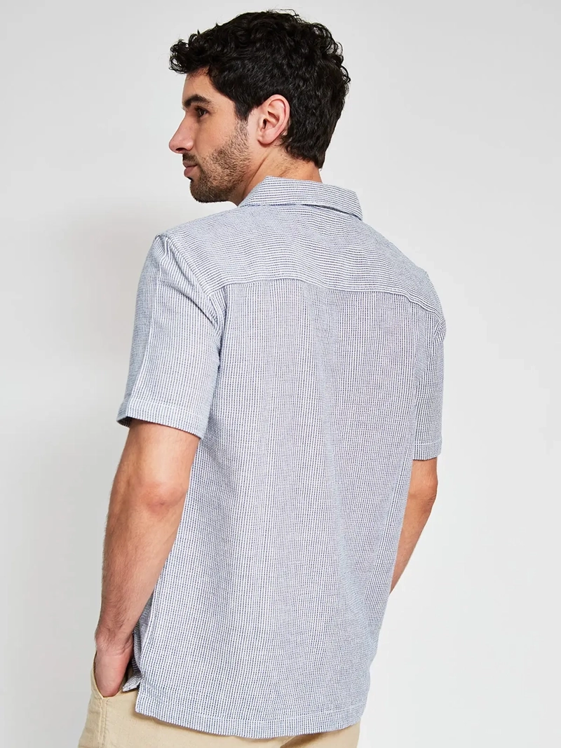 CAMISA HOMBRE MARQUIS ALGODÓN MANGA CORTA TEXTURA - 2