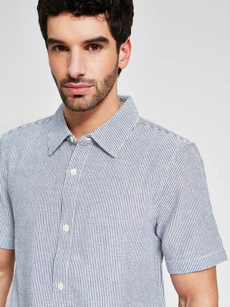 CAMISA HOMBRE MARQUIS ALGODÓN MANGA CORTA TEXTURA - 3