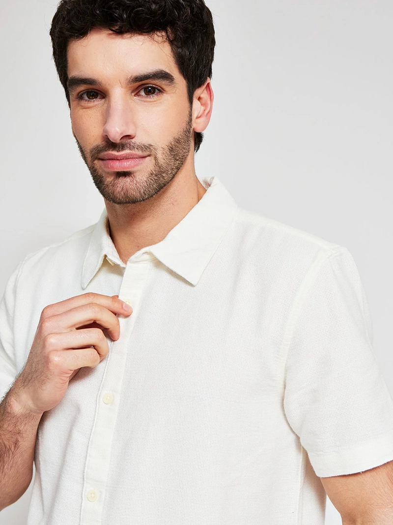 CAMISA HOMBRE MARQUIS ALGODÓN MANGA CORTA TEXTURA - 3
