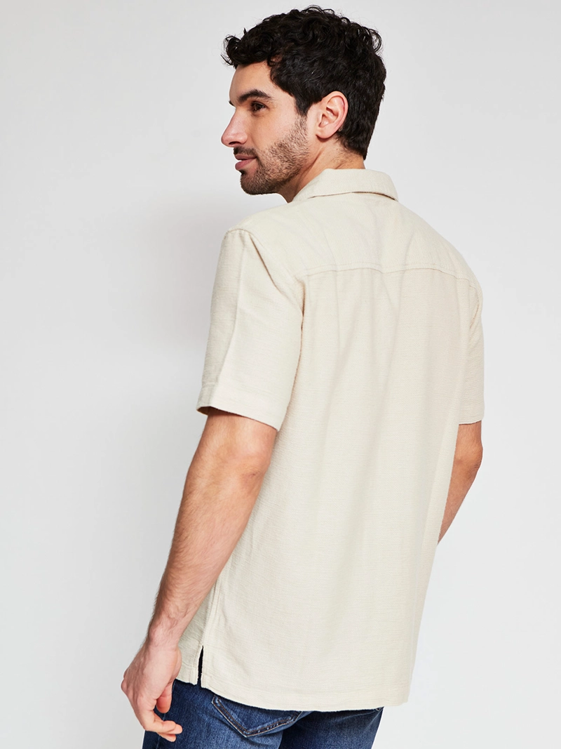CAMISA HOMBRE MARQUIS ALGODÓN MANGA CORTA TEXTURA - 2