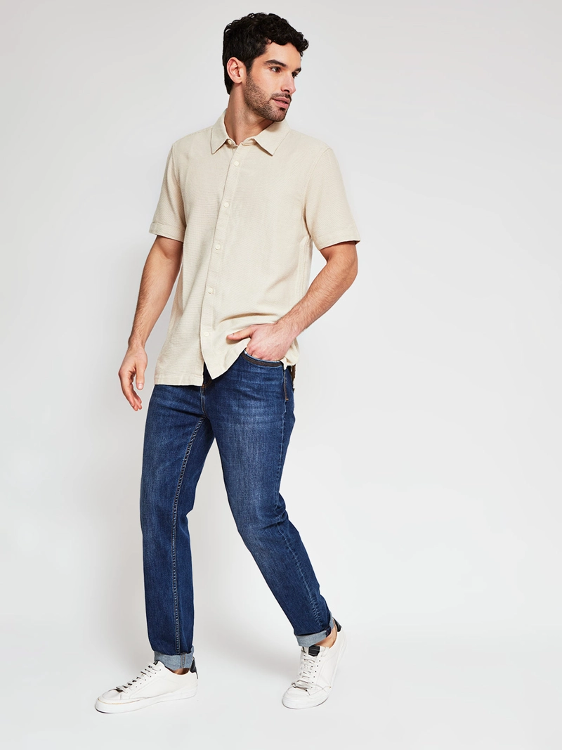 CAMISA HOMBRE MARQUIS ALGODÓN MANGA CORTA TEXTURA - 4