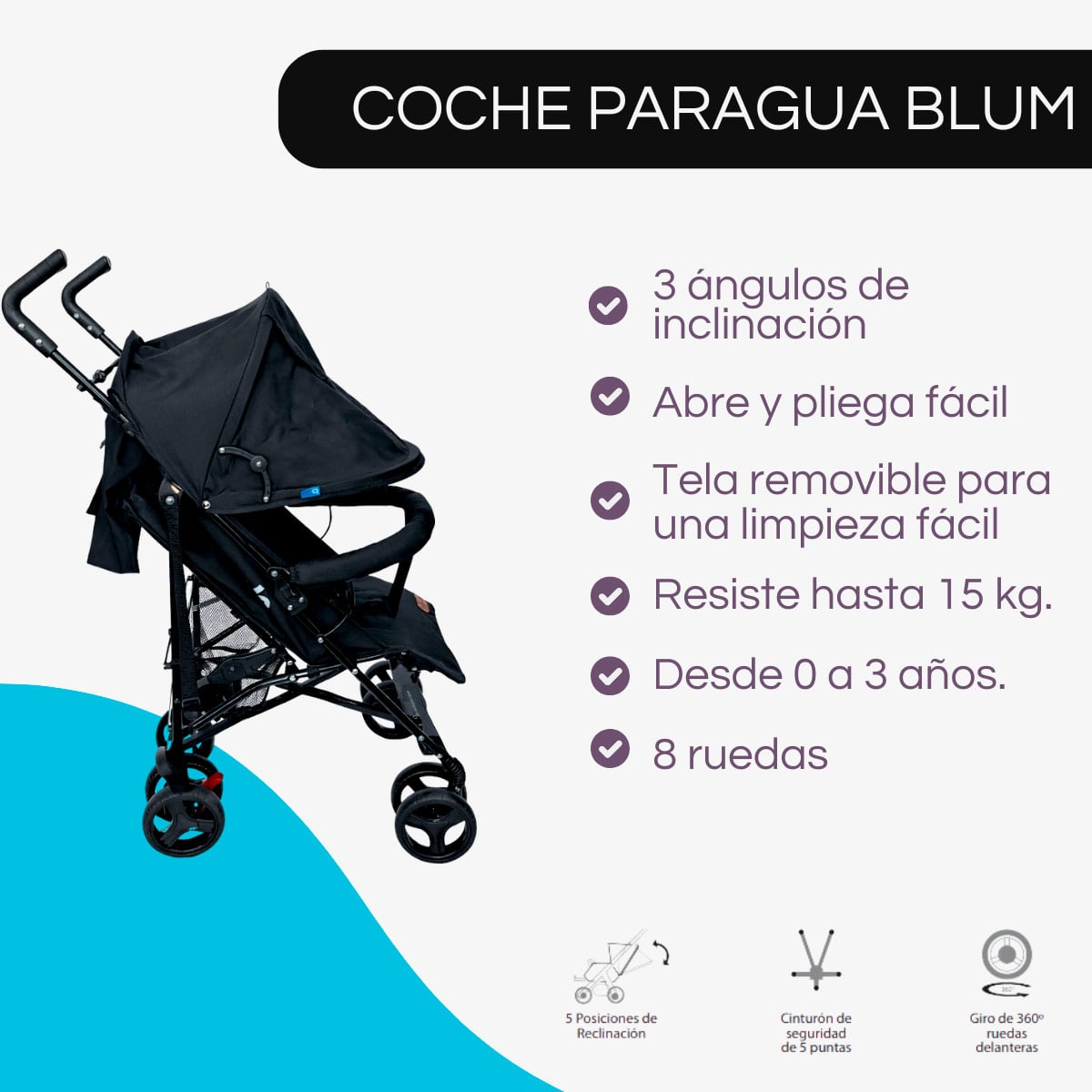 COCHE PARAGUA BLUM RS-1395L - 7