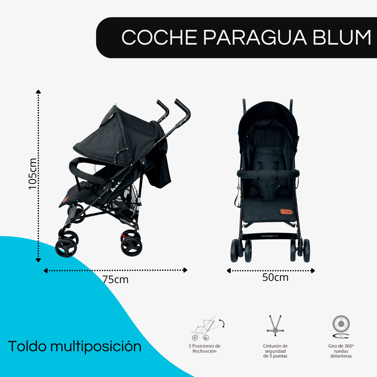 COCHE PARAGUA BLUM RS-1395L - 8