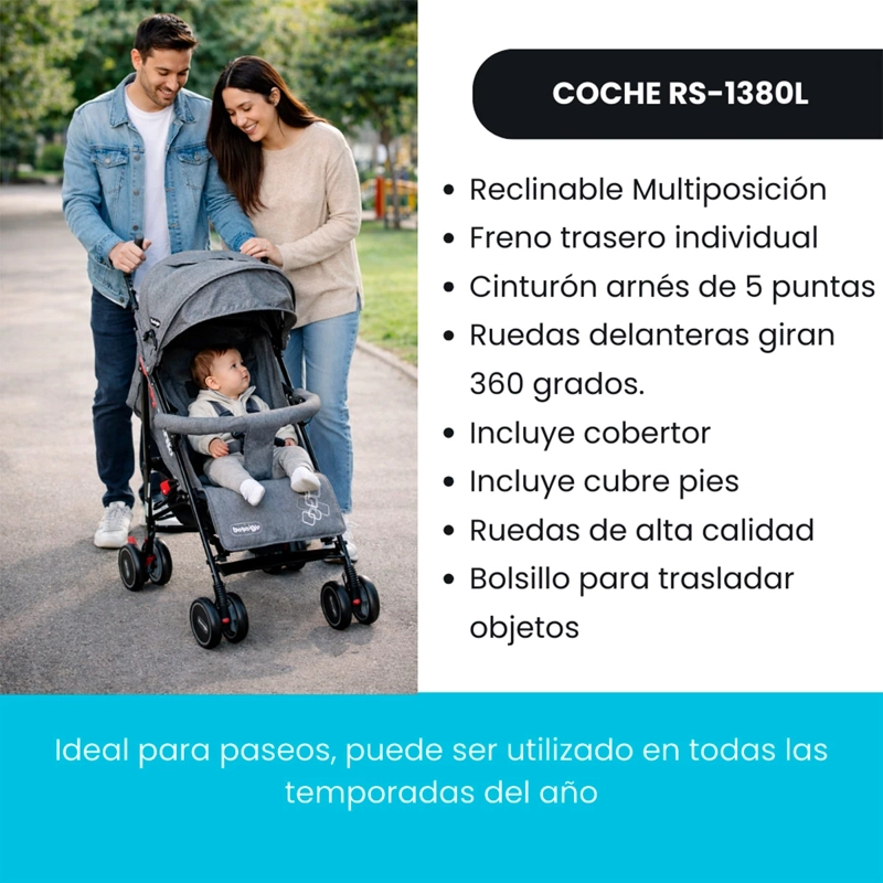 COCHE PASEO BEBEGLO RS-1380L - 10