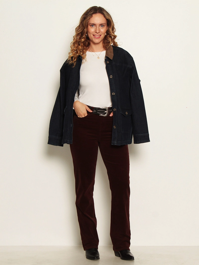 PANTALÓN MUJER WADOS ALGODÓN RECTO PUSH UP COTELÉ - 1