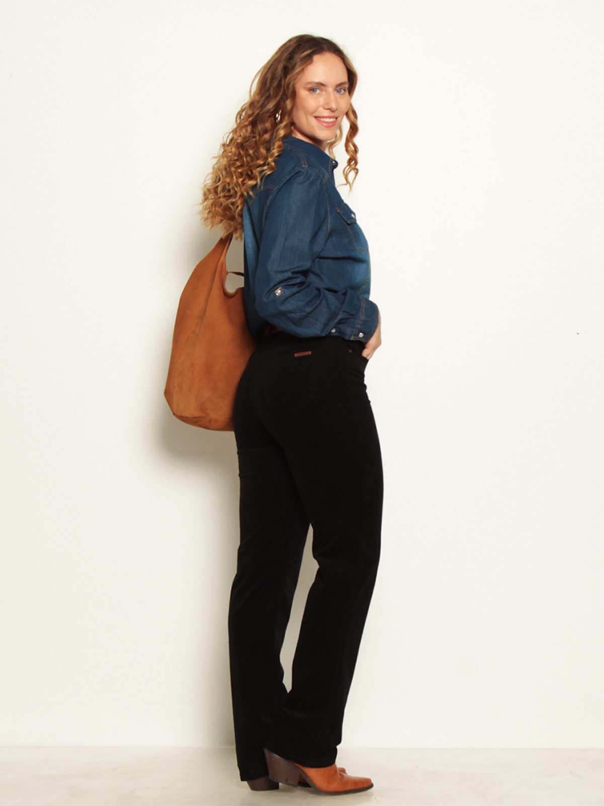 PANTALÓN MUJER WADOS ALGODÓN RECTO PUSH UP COTELÉ - 2