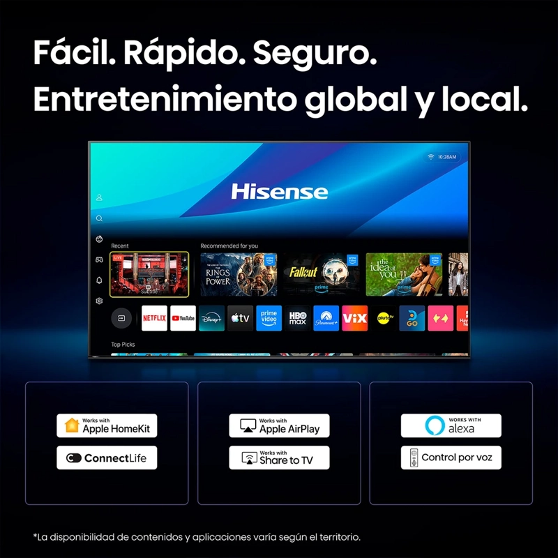 SMART TV HISENSE MINI LED 4K UHD 55” U6ESV - 10
