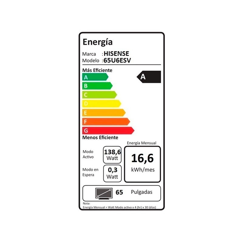 SMART TV HISENSE MINI LED 4K UHD 65” 65U6ESV - 11