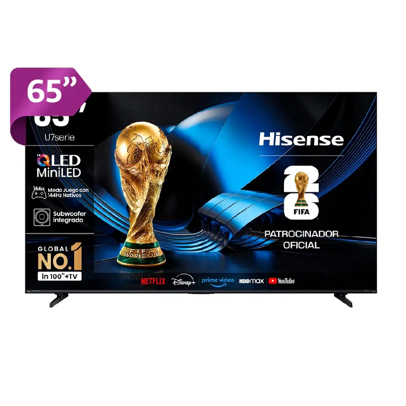 SMART TV HISENSE MINI LED 4K UHD 65” U7ESG