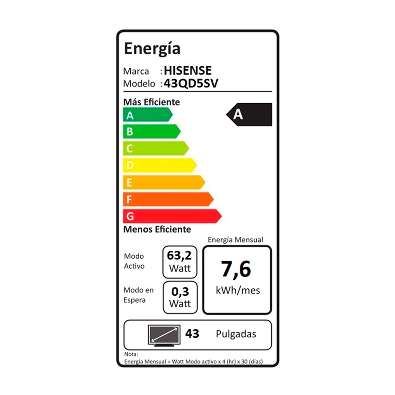SMART TV HISENSE QLED 4K UHD 43” QD5SV - 13