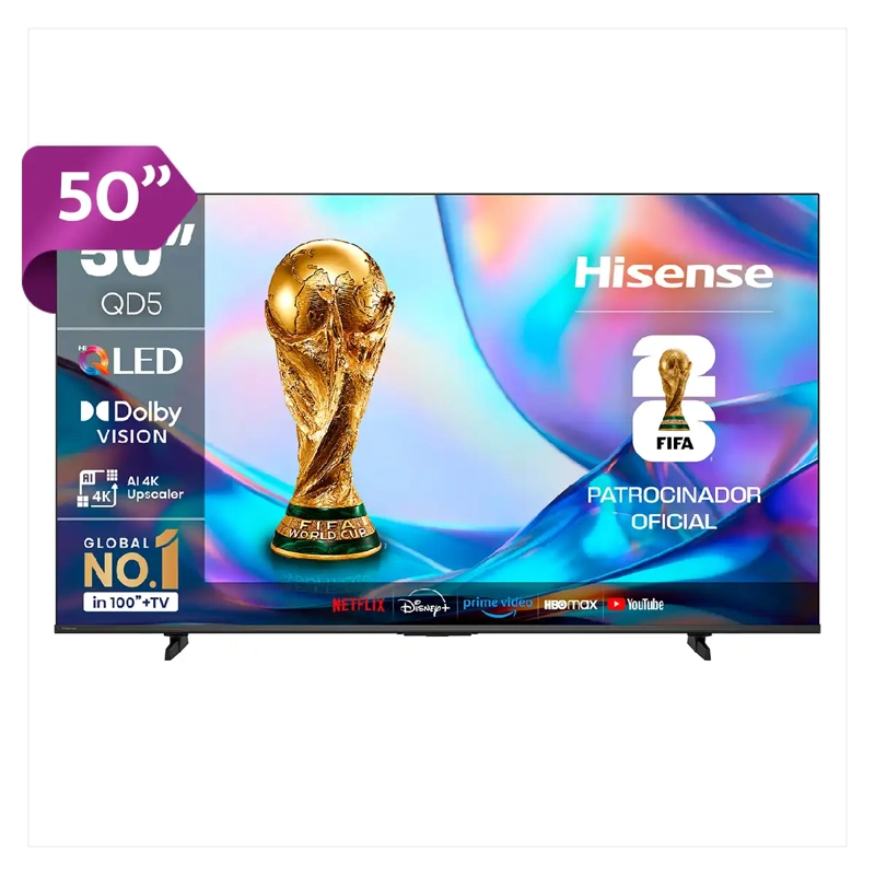 SMART TV HISENSE QLED 4K UHD 50” QD5SV