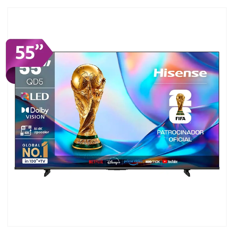 SMART TV HISENSE QLED 4K UHD 55” QD5SV