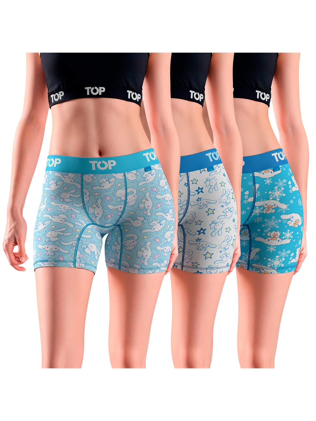 BOXER MUJER TOP PACK X3 ALGODÓN CINNAMOROLL - 1