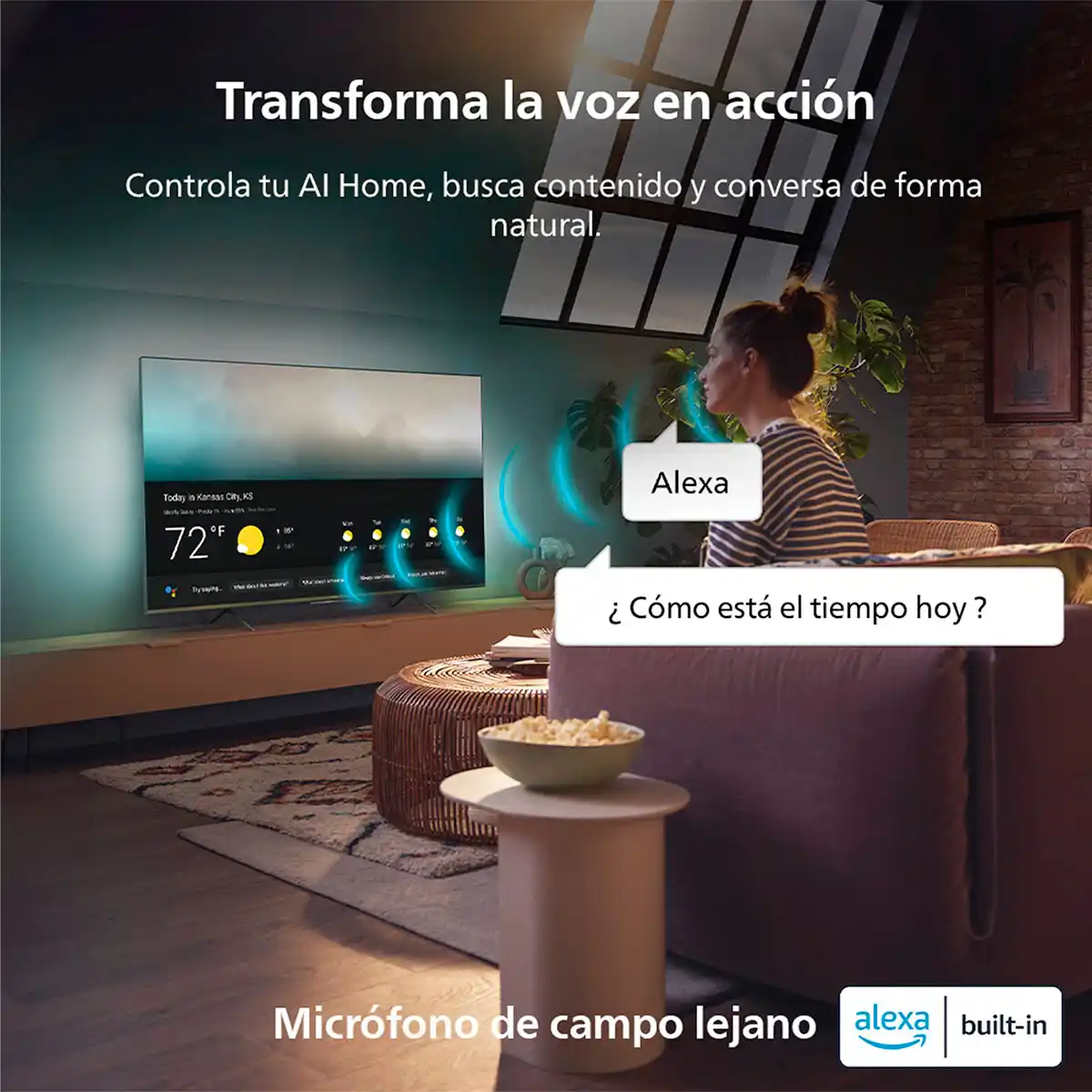 SMART TV PHILIPS QLED 4K UHD 65” AMBILIGHT 65PUD8250 - 5