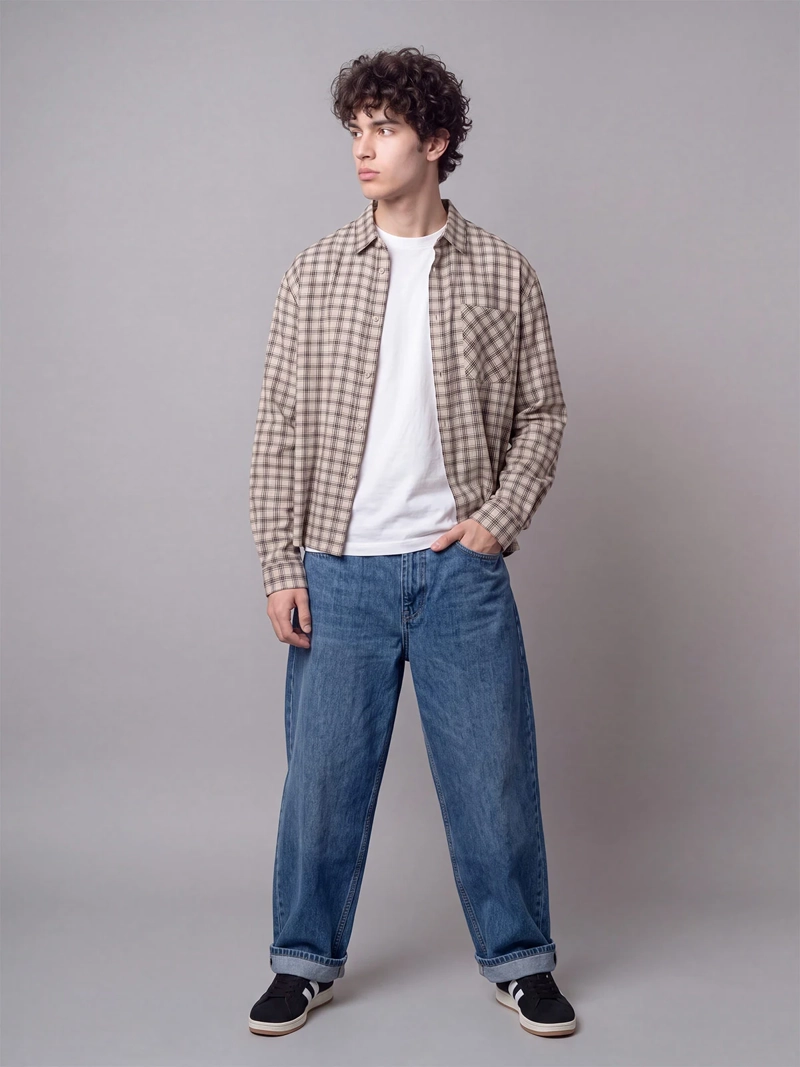CAMISA HOMBRE INDEX MANGA LARGA CUADROS - 4