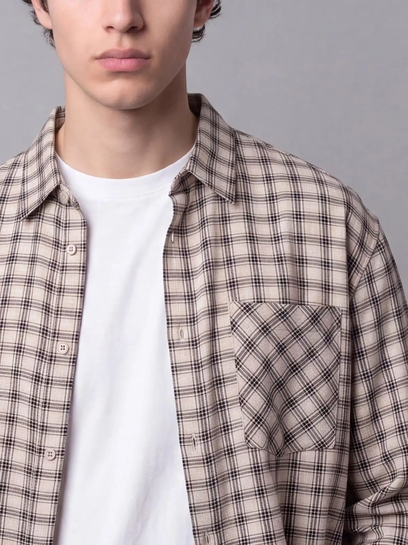 CAMISA HOMBRE INDEX MANGA LARGA CUADROS - 3