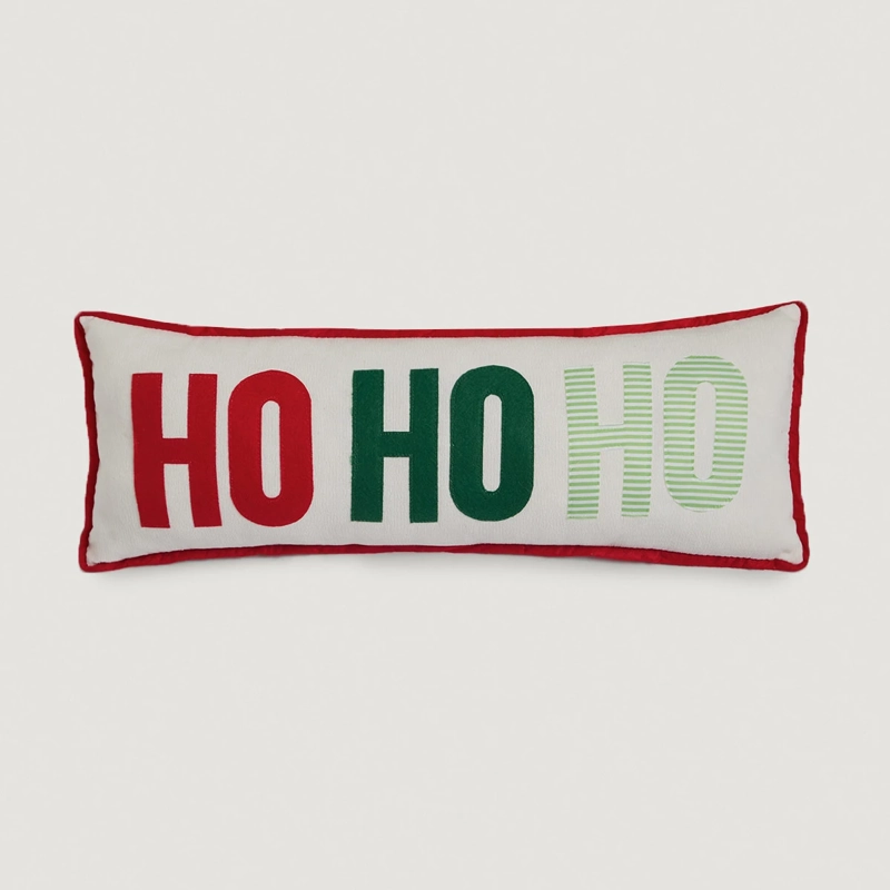 COJÍN RIPLEY HOME NAVIDAD HO HO HO 30X50 CM ROJO - 2