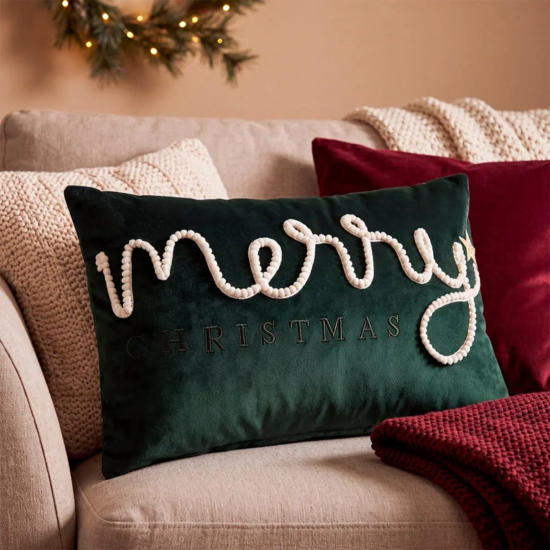 COJÍN RIPLEY HOME NAVIDAD MERRY 30X45 CM  - 1