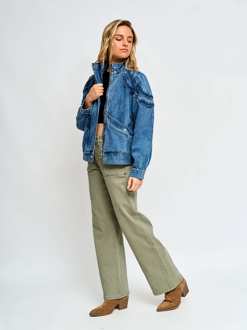 CHAQUETA MUJER BARBADOS ALGODÓN CORTA DENIM - 4