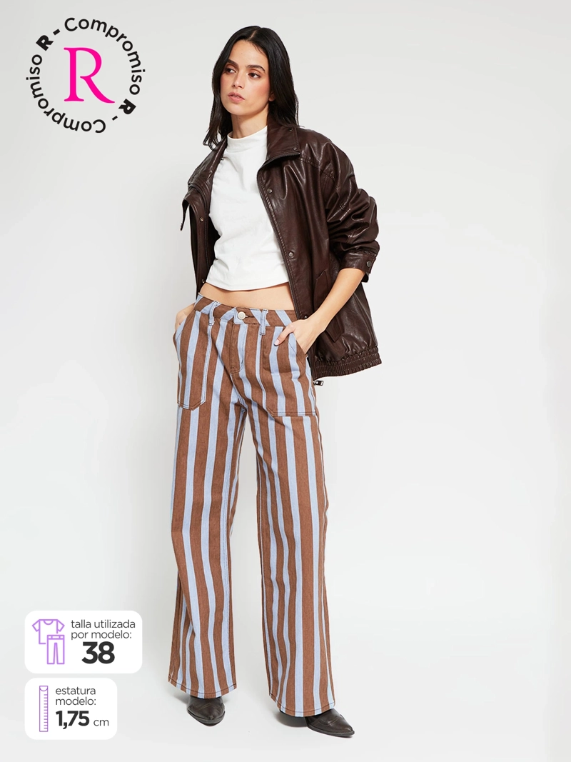JEANS MUJER BARBADOS ALGODÓN STRIPE - 1