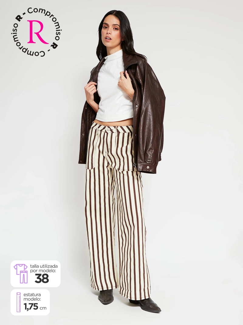 JEANS MUJER BARBADOS ALGODÓN STRIPE - 1