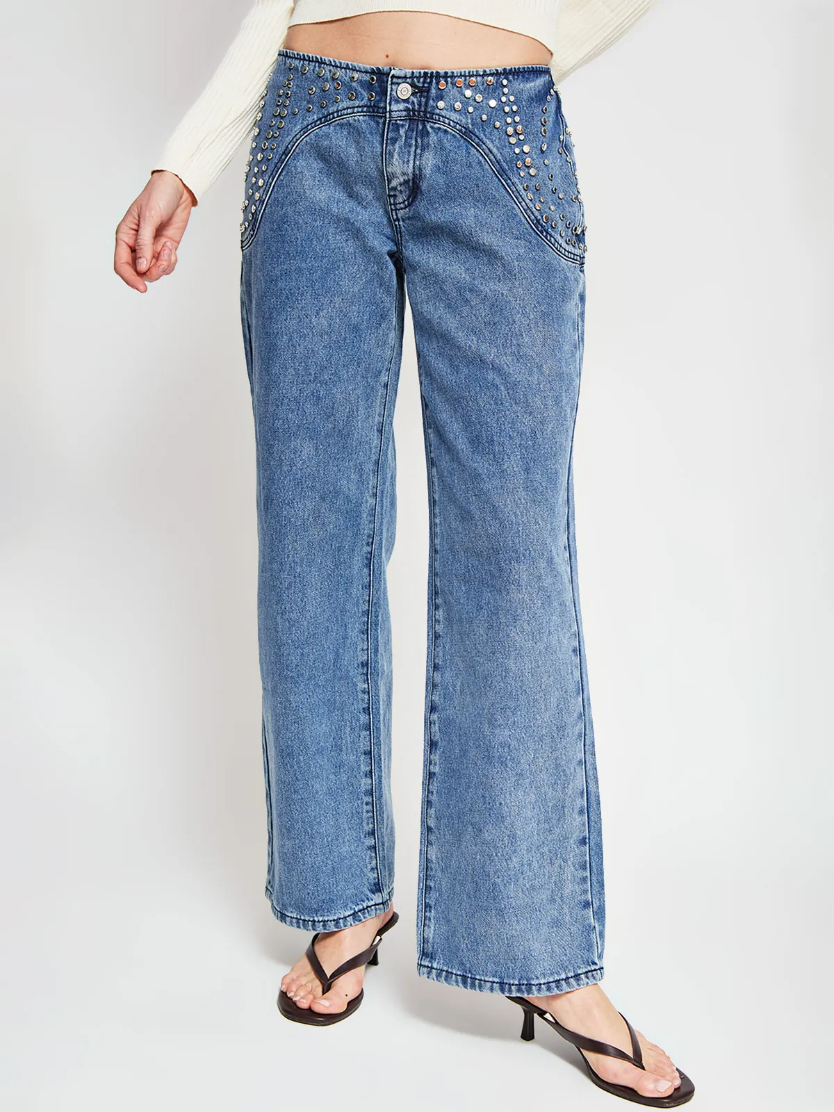 JEANS MUJER BARBADOS ALGODÓN TACHAS - 2