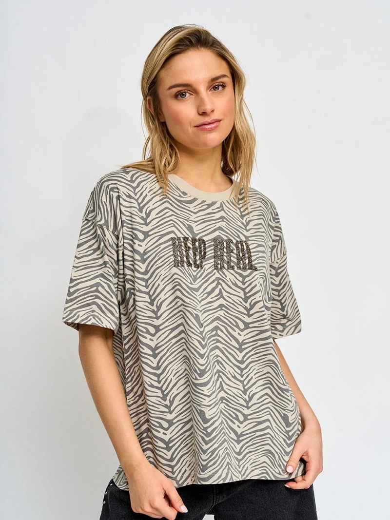 POLERA MUJER BARBADOS ALGODÓN MANGA CORTA PRINT - 2