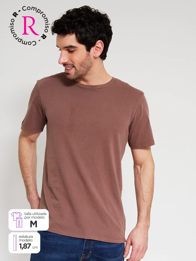 POLERA HOMBRE MARQUIS ALGODÓN MANGA CORTA LAVADA - 1