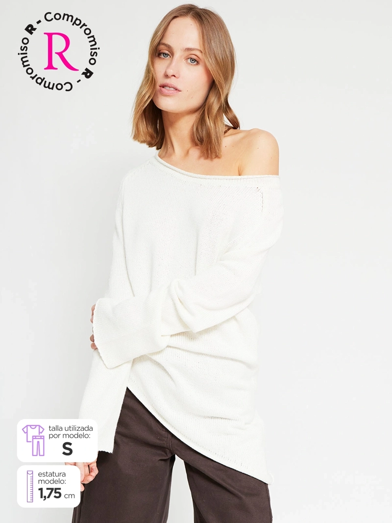 SWEATER MUJER MARQUIS ALGODÓN ASIMÉTRICO