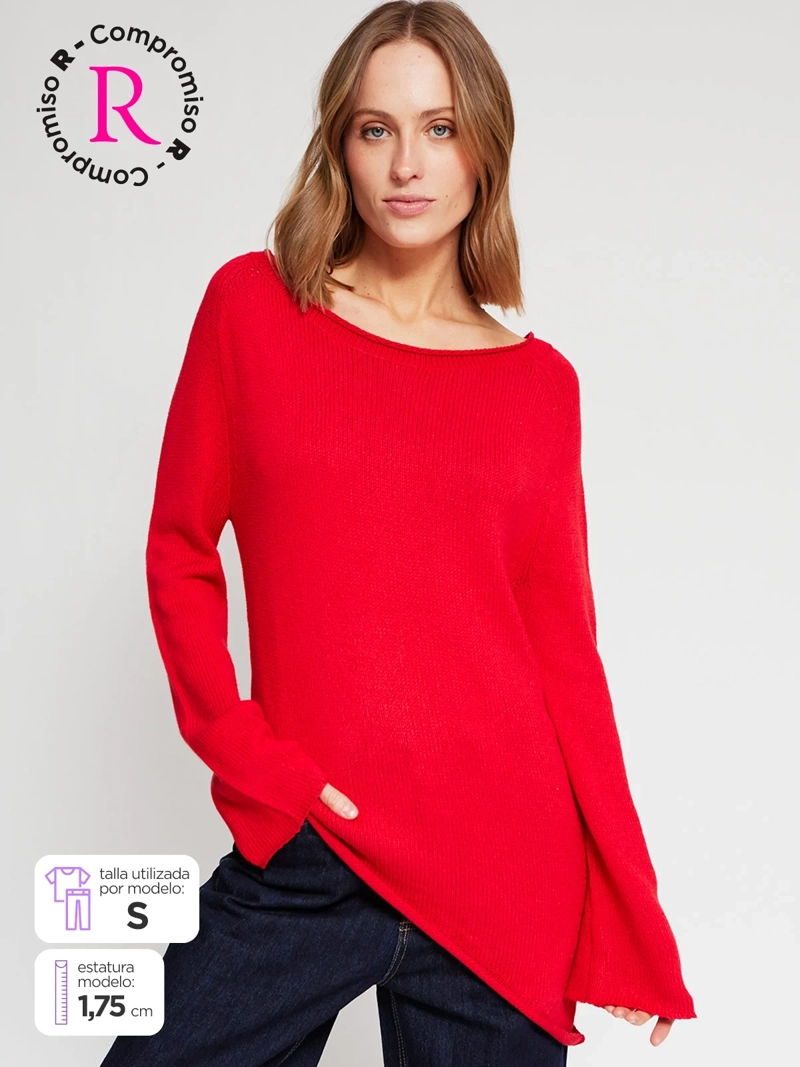 SWEATER MUJER MARQUIS ALGODÓN ASIMÉTRICO