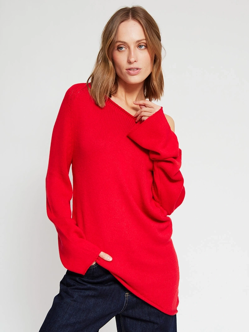 SWEATER MUJER MARQUIS ALGODÓN ASIMÉTRICO - 2