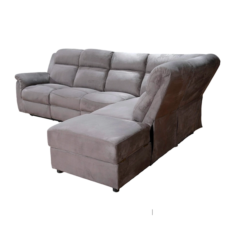 SOFÁ SECCIONAL DERECHO RIPLEY HOME RECLINABLE MOON 5 CUERPOS GRAFITO - 11