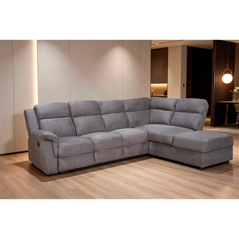 SOFÁ SECCIONAL DERECHO RIPLEY HOME RECLINABLE MOON 5 CUERPOS GRAFITO - 5
