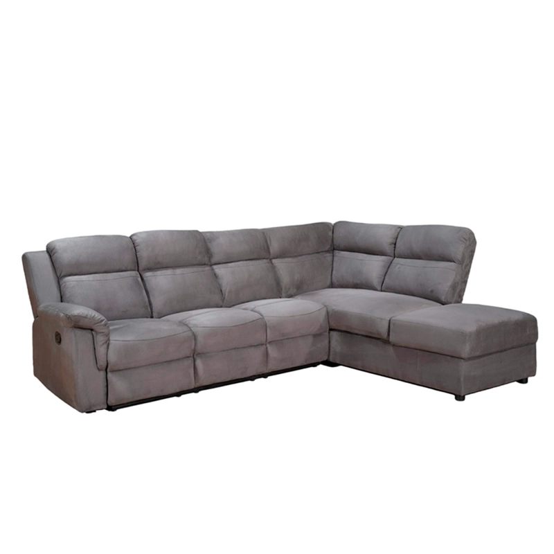 SOFÁ SECCIONAL DERECHO RIPLEY HOME RECLINABLE MOON 5 CUERPOS GRAFITO - 6