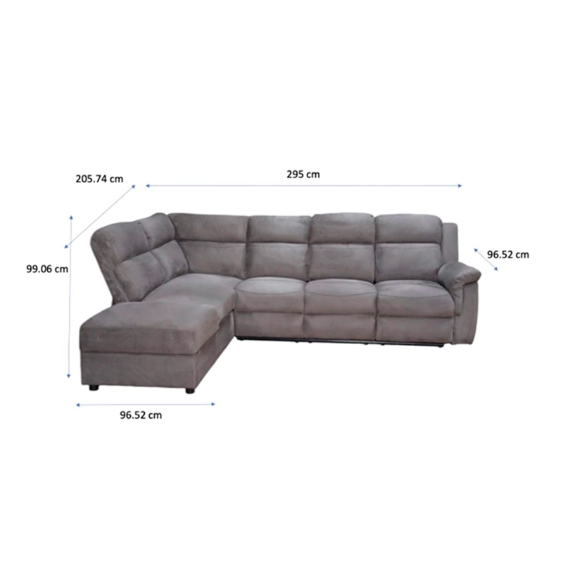 SOFÁ SECCIONAL DERECHO RIPLEY HOME RECLINABLE MOON 5 CUERPOS GRAFITO - 10