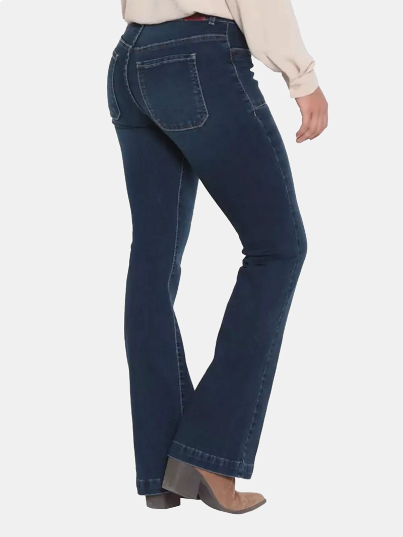 JEANS MUJER WADOS ALGODÓN CARGO FLARE TIRO ALTO - 4