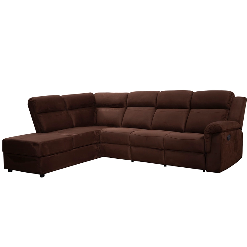 SOFÁ SECCIONAL IZQUIERDO RIPLEY HOME RECLINABLE MOON 5 CUERPOS CHOCOLATE - 5