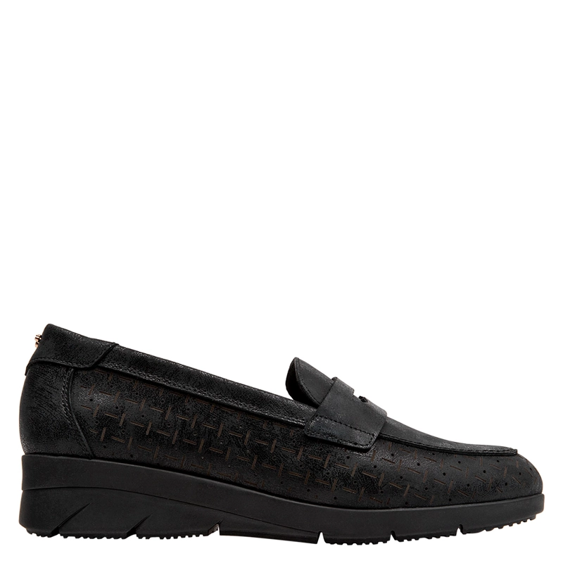 MOCASINES MUJER  16 HRS NEGRO 16M0403 CUERO - 1