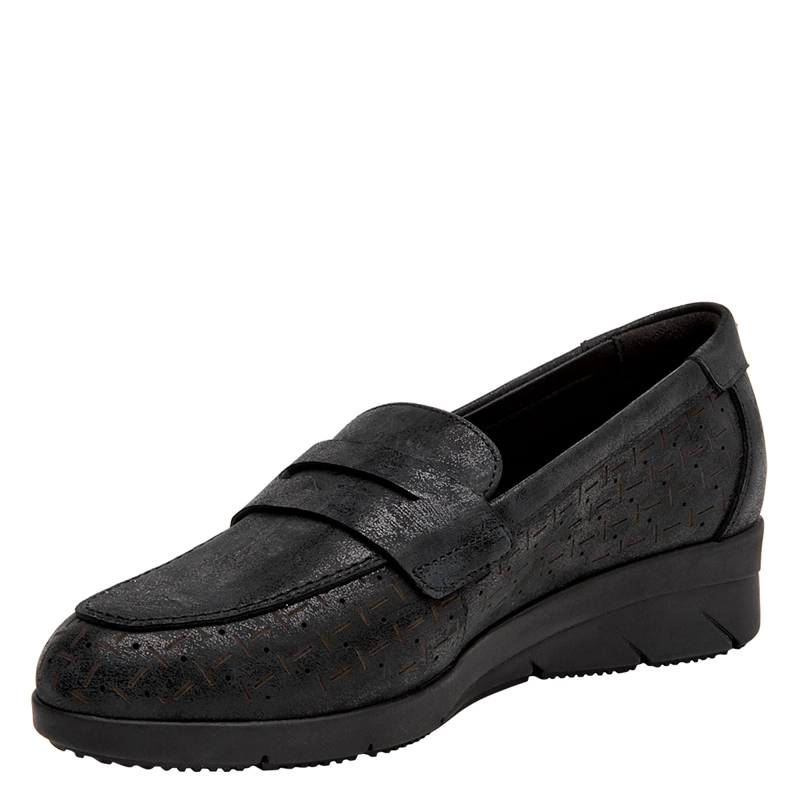 MOCASINES MUJER  16 HRS NEGRO 16M0403 CUERO - 3