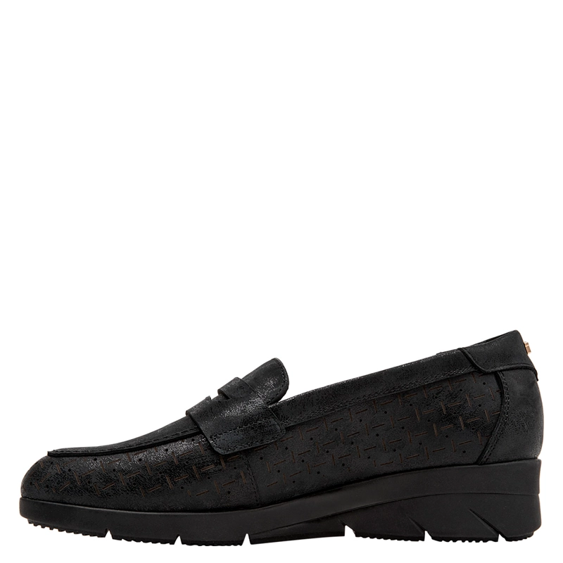 MOCASINES MUJER  16 HRS NEGRO 16M0403 CUERO - 4