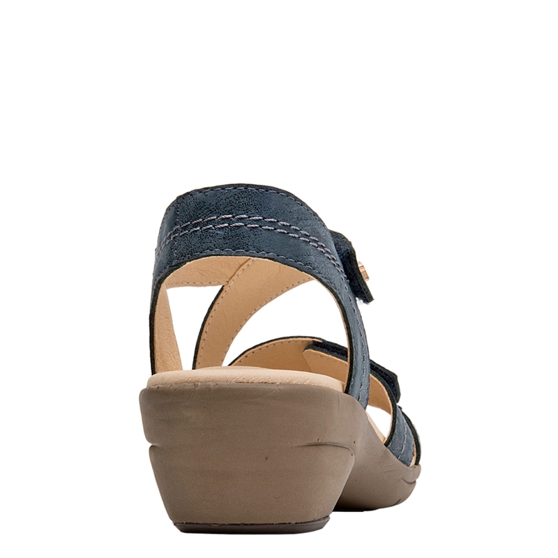 SANDALIAS MUJER 16 HRS AZUL 16M0381 CUERO - 5